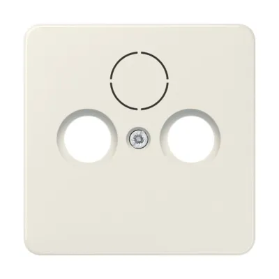 JUNG Abdeckung SAT-TV-Dose 561SAT CD | Antennen-Steckdose DIN 45330 | bruchsicher | Thermoplast | glänzend | weiß