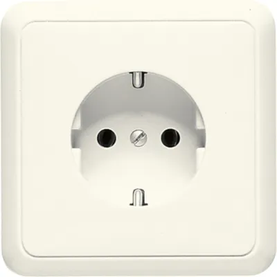 JUNG SCHUKO Steckdose 5520 | Unterputz | 16A 250V | volle Platte 81x81mm | Federklemmen | Duroplast | weiß
