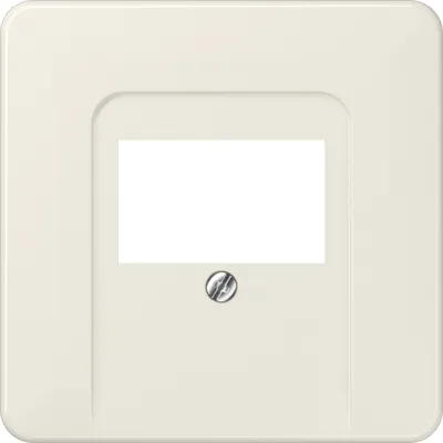 JUNG Abdeckung TAE-Anschlussdose 569T | Zentralplatte CD500/Plus | bruchsicher Kunststoff | cremeweiß RAL 1013 | 67x67mm