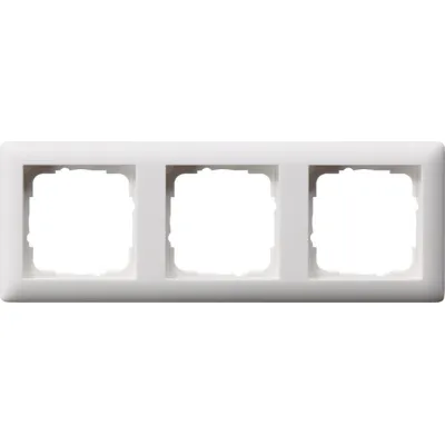Gira Abdeckrahmen 3-fach 021304 Standard 55 | Kunststoff Thermoplast | bruchsicher | matt | reinweiß RAL 9010