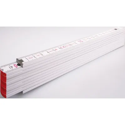 STABILA Gliedermaßstab 1707 | 2 m | Holz | metrische Skala | hohe Bruchfestigkeit | große Ziffern | weiß