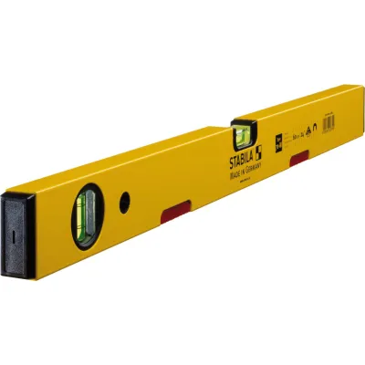STABILA Magnet-Wasserwaage Type 70 M 02875 | 80 cm | Aluminium | 2 Libellen | Seltenerd-Magnetsystem | Gelb
