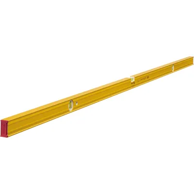 STABILA Wasserwaage 80 AS-2 2000mm | Aluminium Rechteckprofil | 2 Vertikal-Libellen | Rutsch-Stopper | Präzision