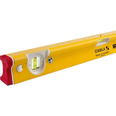 Stabila Wasserwaage R300 18373 | 100 cm | extrem belastbar | Aluminium R-Profil | 3 Libellen | gelb