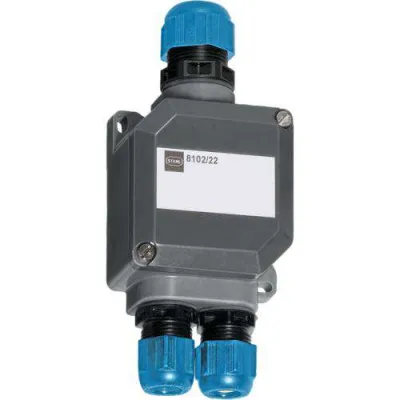 STAHL Abzweigdose Ex i 8102/22-32 | Klemmenkasten explosionsgeschützt | 5 Klemmen | IP66 | 161x71x45 mm | grau