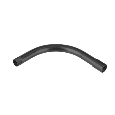 Fränkische Stahlrohr-Gewindebogen SB-E 32mm | 20260032 | 90° Bogen | Gewinde mit Muffe | Stahl lackiert | schwarz
