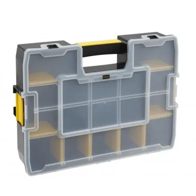 Stanley Organizer SortMaster 1-94-745 | Sortimentsbox 17 Fächer | anpassbare Innenteiler | 43x33x9cm | schwarz/gelb