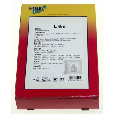 Staubbeutel für Staubsauger Filterclean FL0012K 4+2er Pack