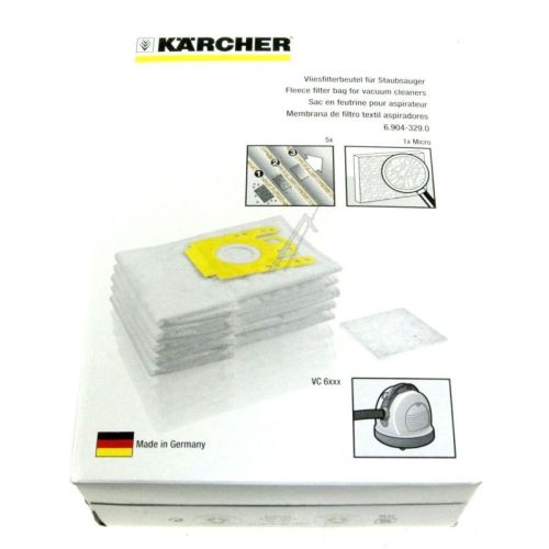 Bild: Staubsaugerbeutel-Set für Kärcher 69043290 Vlies, 5 Stück