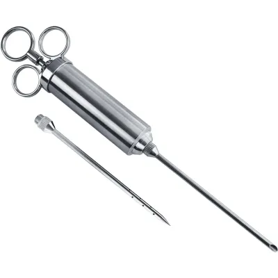 Steba Marinadenspritze AC 10 | 60 ml | 2 Nadelaufsätze | Edelstahl | Fleisch-Marinierer | Barbecue-Zubehör