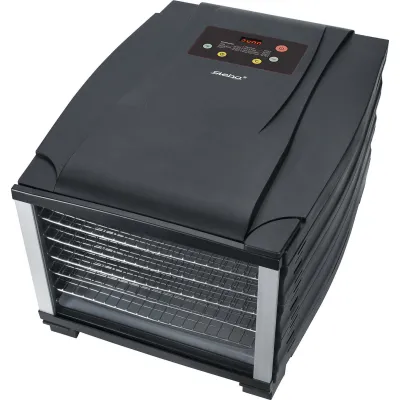 Steba Dörrautomat ED 6 | 6 Edelstahl-Einsätze | elektronisch | 800W | Timer | Temperaturregelung 30-70°C | grau/schwarz