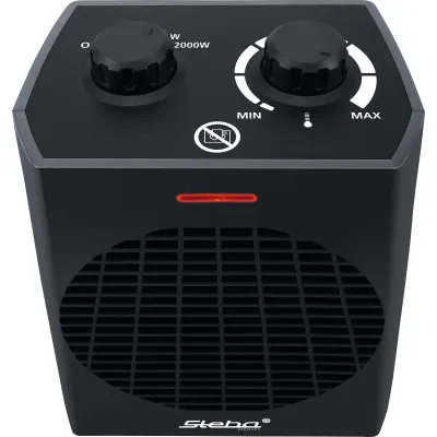Steba Heizlüfter FH 504 | 2000W Elektroheizer mit Thermostat | 4 Stufen | Überhitzungsschutz | schwarz