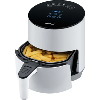 Steba Heißluftfritteuse HF 1000 | 3,5L Korb | 1500W | Touch Control | Timer | Backen & Grillen | Weiß/Schwarz