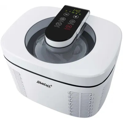 Steba Eismaschine IC 110 | vollautomatisch & selbstkühlend | 1,2 l Eisbehälter | Softeis & Joghurtmaker | weiß