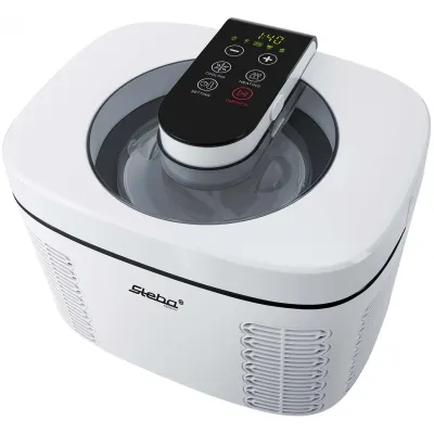 Steba Eismaschine IC 110 | vollautomatisch & selbstkühlend | 1,2 l Eisbehälter | Softeis & Joghurtmaker | weiß