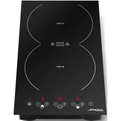 Steba Doppel-Induktionskochfeld IK 200 | 3100 W | 2 Kochzonen | Glaskeramik | Timer | Touch-Bedienung | Einbau | Schwarz