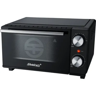 Steba Mini-Backofen KB M9 | 9 Liter | Ober- und Unterhitze | Timer 30 Min | Pizzatiefe 22 cm | 650 W | Schwarz