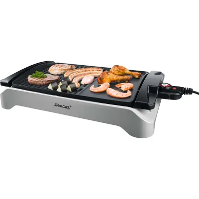 Steba VG 101 Elektrogrill | Tischgrill | 2000 Watt | 43x30,5 cm | Antihaft | Temperaturregler | Schwarz