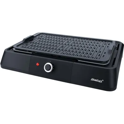 Steba Tischgrill VG P20 | Elektrogrill 1600W | Grillplatte 39x22 cm | Antihaft | stufenlos regelbar | schwarz