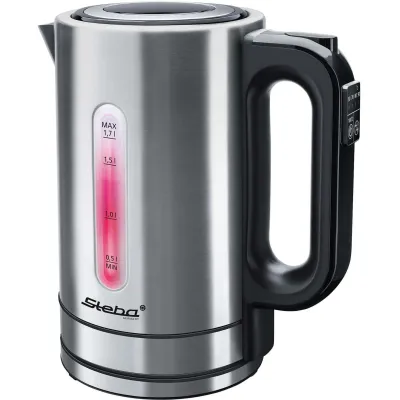 Steba WK 21 Inox Wasserkocher | 1,7L | 2200W | Temperatur einstellbar | Edelstahl | silber