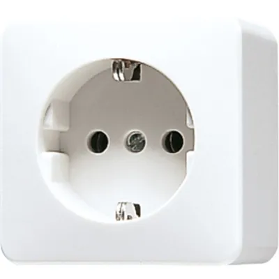 JUNG Steckdose SCHUKO 1fach 620AWW AP 600 | Aufputz | 16A 250V | Duroplast | 61x61x47mm | halogenfrei | alpinweiß