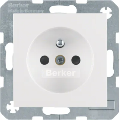 Berker Steckdose 6768768989 | Schuko Unterputz | erhöhter Berührungsschutz | 16A 250V | Duroplast | polarweiß