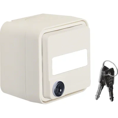 Berker Steckdose SCHUKO 47693502 W.1 | Aufputz | abschließbar | Klappdeckel | IP55 | Beschriftungsfeld | polarweiß matt