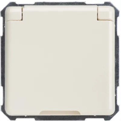 Steckdose 1f pws glz UP IP20 Klappd
