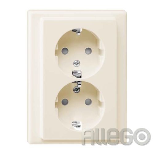 Bild: Steckdose 2f cws glz UP m.KS IP20 VP