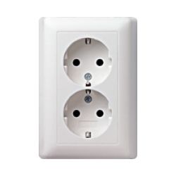 Steckdose 2f System 55, rws/gl