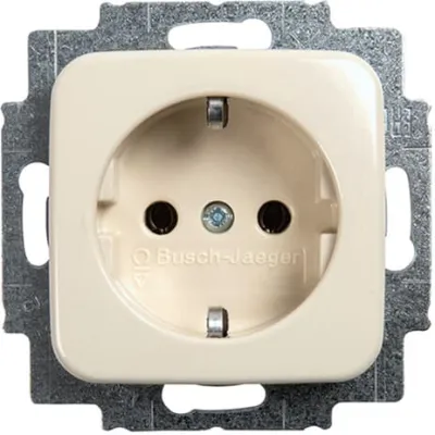 Busch-Jaeger SCHUKO Steckdosen-Einsatz 20 EUC-212 | Unterputz | IP20 | Duroplast | Steckklemme | cremeweiß