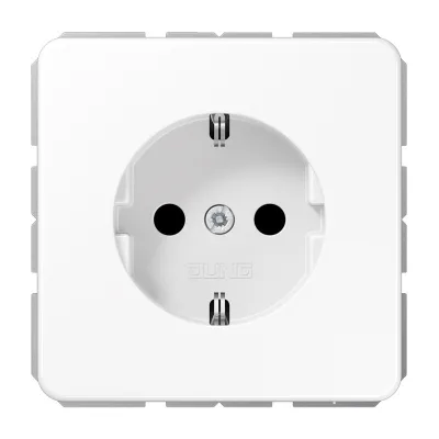 Jung SCHUKO-Steckdose CD1520BFKIWW | 16A 250V | Unterputz | bruchsicher | Berührungsschutz | alpinweiß