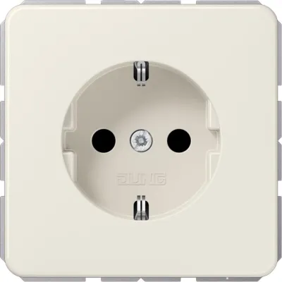 JUNG SCHUKO Steckdose CD1520 | Unterputz | 16A 250V | Duroplast glänzend | Federklemmen | Halogenfrei | Weiß