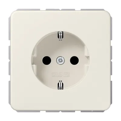 JUNG SCHUKO Steckdose CD1520 | Unterputz | 16A 250V | Duroplast glänzend | Federklemmen | Halogenfrei | Weiß