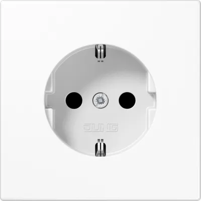 Jung SCHUKO-Steckdose LS1520KIWW | Unterputz 16A 250V | Berührungsschutz | Duroplast | Federklemmen | alpinweiß