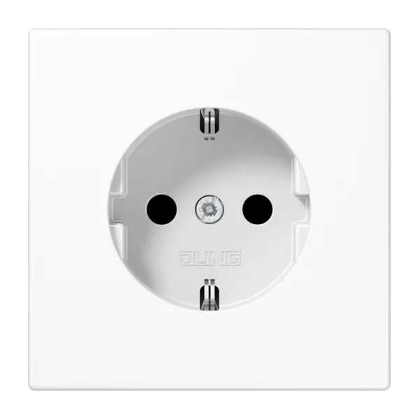 Jung SCHUKO-Steckdose LS1520KIWW | Unterputz 16A 250V | Berührungsschutz | Duroplast | Federklemmen | alpinweiß