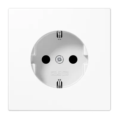 Jung SCHUKO-Steckdose LS1520KIWW | Unterputz 16A 250V | Berührungsschutz | Duroplast | Federklemmen | alpinweiß