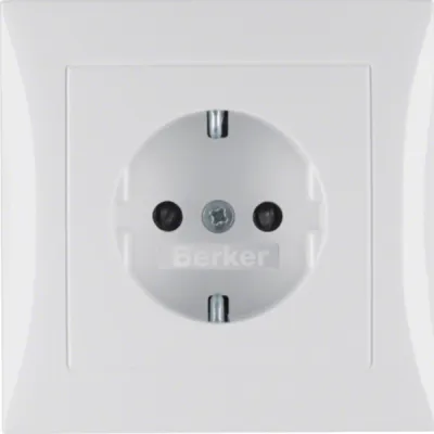Berker SCHUKO Steckdose S.1 47228989 | UP | Berührungsschutz | Steckklemmen | polarweiß | 16A | IP20