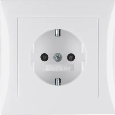 Berker SCHUKO Steckdose S.1 47228989 | UP | Berührungsschutz | Steckklemmen | polarweiß | 16A | IP20