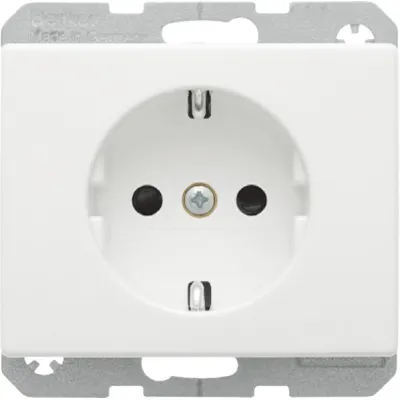 Steckdose m.Zentralpl.+KS ARSYS, polarweiss