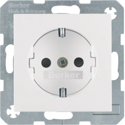 Berker SCHUKO-Steckdose 47238989 | Unterputz | erhöhter Berührungsschutz | polarweiß | 16A 250V