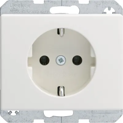 Steckdose m.Zentralplatte ARSYS, weiss