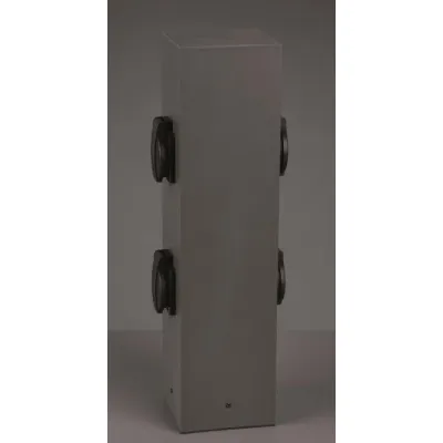 Trio Leuchten Steckdosensäule 9964-42 | 4-fach Gartensteckdose | IP44 | Metall | 40x10 cm | Anthrazit