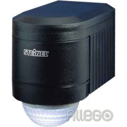 Steinel Infrarot-Bewegungsmelder AP IS240DUO-SW mit 2 Pyrosensoren schwarz 240° 