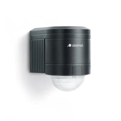 Steinel Bewegungsmelder IS 240 DUO 602710 | Infrarot Wandsensor 240° | 12m Reichweite | IP54 | schwarz | Aufputz