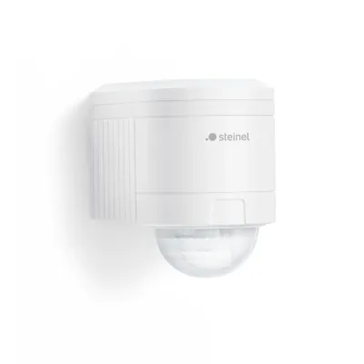 Steinel Bewegungsmelder IS 240 DUO 602819 | Infrarot Wandsensor | 240° | 12m Reichweite | IP54 | Aufputz | Weiß