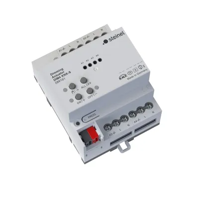 STEINEL Dimmaktor 4-fach 089191 DIM4 KNX-S | KNX REG | 4TE | IP20 | Dimmbar LED & Halogen | KNX Data Secure