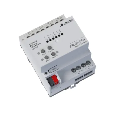 STEINEL KNX Universalaktor UA6 KNX-S 089160 | Schaltaktor 1-fach REG 4TE | 21-32V | IP20 | True Presence | Hutschiene