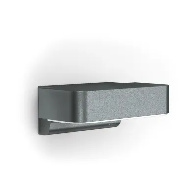 STEINEL LED Außenwandleuchte L 800 SC | Bewegungsmelder | Bluetooth | App steuerbar | 7,5W | 466lm | 3000K | anthrazit