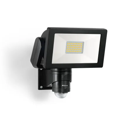 STEINEL LED Strahler LS 300 S 067571 | Sensor-Außenstrahler | 2962 lm 4000K | IP44 | drehbar | Aluminium schwarz